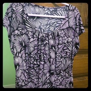 Purple cap sleeve professional top